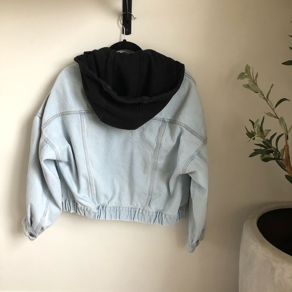 Zara Hooded Denim Jacket - Picture 6 of 6